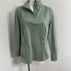 Danskin Green Fitted Polo Sweatshirt